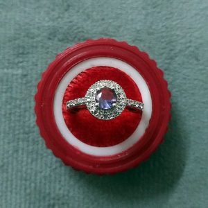 Purple Stone Silver Finger Rings - Image 1