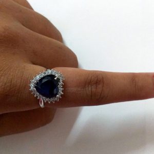 Blue Stone Artificial adjustable Finger Rings - Image 2