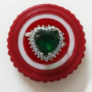 Emareld Heart Design adjustable Finger Rings - Image 1
