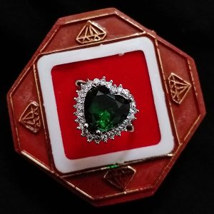 Emareld Heart Design adjustable Finger Rings - Image 4