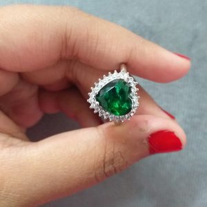 Emareld Heart Design adjustable Finger Rings - Image 3